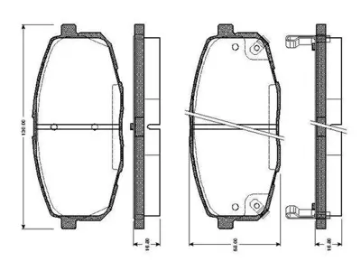 BOSCH 0 986 TB2 460 On Fren Balatası Kıa Carens Iı 1.6.1.8.2.0 Crdı 07 / 2002> Ceed 1.4 1.6 Crdı 2.0 Crdı 07> K2JA3328ZA