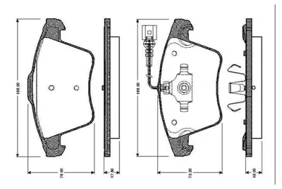 BOSCH 0 986 TB2 462 On Fren Balatası Transporter T5 01 / 03> 17 Jant (Gdb1556) 7H0698151C