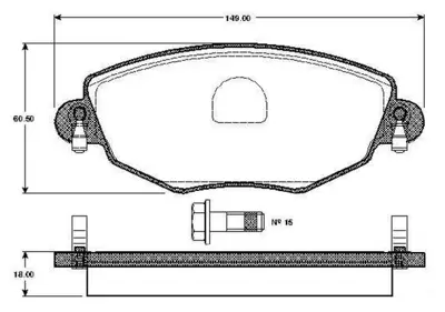 BOSCH 0 986 TB2 819 On Fren Balatası Mondeo 11.00> Jaguar Xtype 01> 1S7J2K021AA CS217129