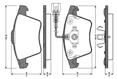 BOSCH 0 986 TB2 922 On Fren Balatası Touareg 2.5 Rs Tdı 3.2 3.6 4.2 01 / 03> 7L6698151B