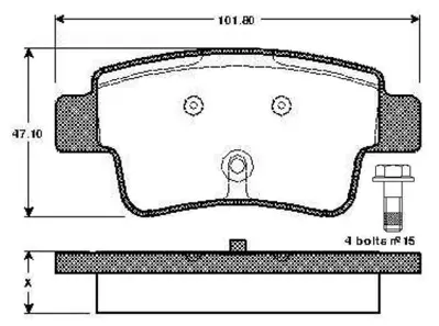 BOSCH 0 986 TB2 973 Arka Fren Balatası Corsa D Grande Punto 199 1.3 1.4 1.9 Mjet 10 / 05 .1.4 T Jet 09 / 07 1605356 77363959