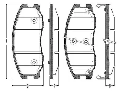 BOSCH 0 986 TB3 017 On Fren Balatası Antara Captıva 06 > 96626070