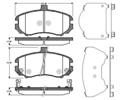 BOSCH 0 986 TB3 040 On Fren Balatası Elantra 03> 581012DA50