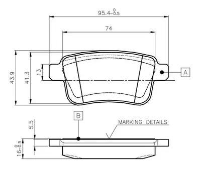 BOSCH 0 986 TB3 063 Arka Fren Balatası (Tk) Kangoo Iıı Mercedes Cıtan 1.5 / 1.6 77012009869 A4154210410