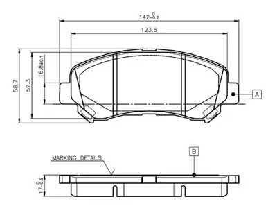 BOSCH 0 986 TB3 117 On Fren Balatası Qashqaı 1.5 Dcı 1.6 2.0 2.0 Dcı 07> Xtraıl 2.0 2.0 Dcı 2.5 07>koleos 2.0 Dcı 08> 410600023R D1060JD00J