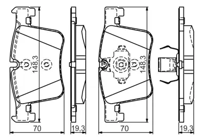 BOSCH 0 986 TB3 149 On Fren Balatası Bmw F20 F30  X3 E83 F25 34116856193