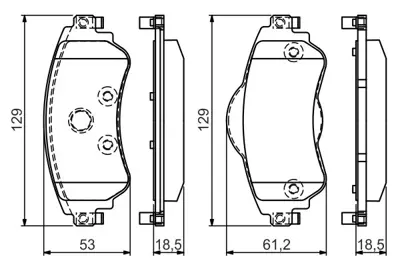 BOSCH 0 986 TB3 153 On Fren Balatası (25220) C4 1.6hdı C4 1.4 10> C4 1.6hdı 10> 4254A9