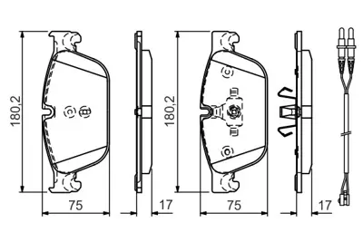 BOSCH 0 986 TB3 183 On Fren Balatası C5 C6 P407 2.2hdı 16v / 3.0hdı 24v 94 / 09> P308 Rcz P508 Ep6cdtx1.6 07 / 10> P407  425473