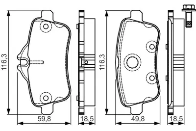 BOSCH 0 986 TB3 206 Fren Balatası Arka X166 12>15 W176 13>18 C117 13>19 W166 15>18 C292 15>19 R172 12> A74208220