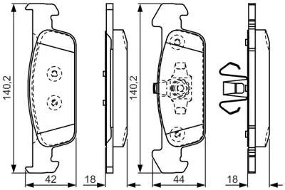 BOSCH 0 986 TB3 209 On Fren Balatası Clıo Iv Logan Iı Sandero Iı 410609646R