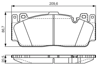 BOSCH 0 986 TB3 210 Ön Balata Bmw 5 F10 6 F12 F13 2013-2016 34112284869