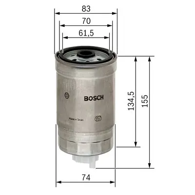 BOSCH 1 457 434 105 Mazot Fıltre Kutusu (Atom Tıp) Fıat Ducato 2.5 