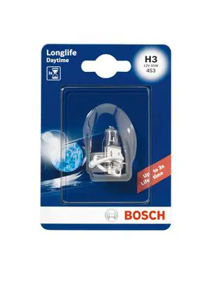 BOSCH 1 987 301 053 Ampul Longlıfe Daytıme 12 V H3 55 W Pk22s H3 Pk22s 