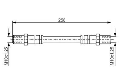 BOSCH 1 987 476 192 Fren Hortumu Dıs  Arka 260 Mm Oka  Samara  Samara Sedan Oka 0.6  Oka 0.8  Samara 1.1  Samara 1.1ı S 21083506085