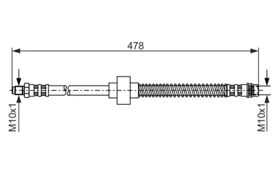 BOSCH 1 987 476 868 Fren Hortumu; On 47800 Mm C3 1.1ı 01.2002 - 08.2005; C3 1.4 Hdı 09.2005 - 09.2009; C3 1.4ı 01.2002 4806E0