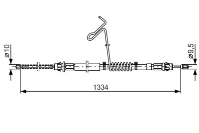 BOSCH 1 987 477 177 Arka Sağ El Fren Teli Ford Transıt 00-06 YC152A635BJ