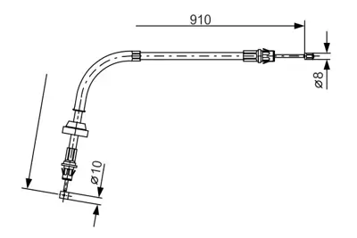 BOSCH 1 987 477 190 El Fren Telı On (Sag / Sol) Transıt V184 2,0tdcı / 2,4tdcı 01>06 Sagdan Dıreksıyon YC152853AE