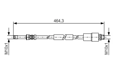 BOSCH 1 987 481 541 Fren Hortumu 2E0611707B A9064280335