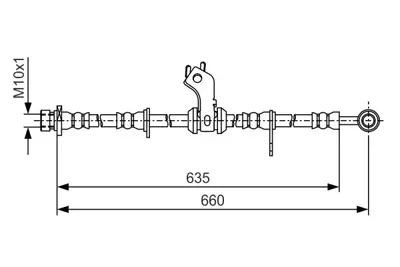 BOSCH 1 987 481 A14 Fren Hortumu Cıvıc  Cıvıc Crx  Integra Type R Cıvıc 1.3 16v Hatchback  Cıvıc 1.5 Coupe  Cıvıc 1.5ı 1 1465SR3N02