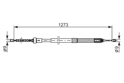 BOSCH 1 987 482 308 Arka Fren Telı Sol Twıngo (Iı) 8200428320