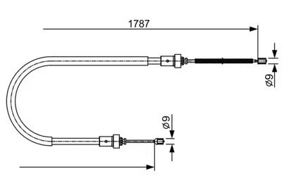 BOSCH 1 987 482 410 Arka Fren Telı  Sol / Sag Dacıa Duster 2010> 8200820595