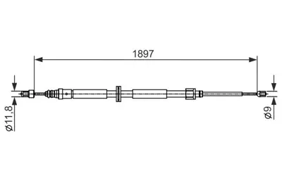 BOSCH 1 987 482 433 El Fren Telı Arka Sag / Sol Megane Scenıc Iıı 09> 364000004R