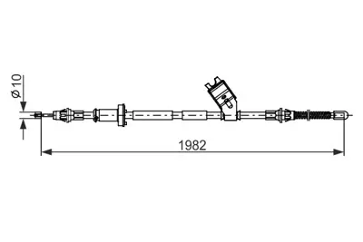 BOSCH 1 987 482 747 Fren Kablosu Cherokee  Lıberty Cherokee 2.4 4x4  Cherokee 2.5 Crd 4x4  Cherokee 2.8 Crd 4x4  Cheroke 52128510AG