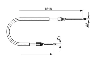 BOSCH 1 987 482 871 Arka Fren Telı Megane 99 > 7700834653