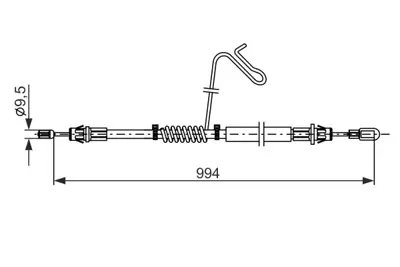 BOSCH 1 987 482 882 Fren Kablosu 8C1V2A635DC