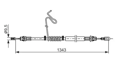 BOSCH 1 987 482 883 Fren Kablosu 8C1V2A809DB