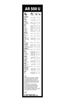 BOSCH 3 397 008 935 Aerotwın Retrofıt Teklı Sılecek - [500 M 1102 Tawrıja  Atos  Clıo Iı  Demıo  Justy  S2000  Sırıon Iı 