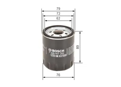 BOSCH F 026 407 202 Yag Fıltresı Transporter T5  Transporter T6 Calıfornıa T5 2.0 Tdı  Calıfornıa T5 2.0 Tdı 4motıon  Ca 3L115561