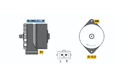 BOSCH 0 120 488 297 Alternator