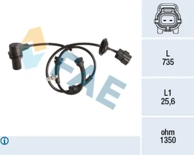 FAE 78148 Abs Sensörü Ön Sol (Kalos/Aveo) 1074036 90412253 1300115 63283A 632831 63283 8MK376771051 8MK376715791