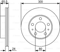 BOSCH 0986479R86 Fren Dıskı Ön 1307356080 1341045080 1606400780 1606401680 1607872280 1611841680 4246K2 4246K3 4246Y3 4246Y5