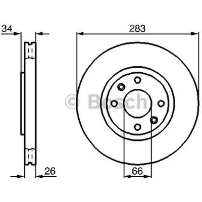 BOSCH 0986478979 Ön Fren Diski Tek Adet 3557911 4249J6