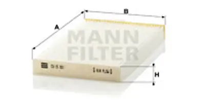 MANN FILTER CU 15 001 Kabin Filtresi Nıssan Juke 1.5 Dci 110hp 09/10- B78911FE0A