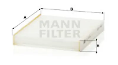 MANN FILTER CU 16 001 Kabin Filtresi Daıhatsu Cuore Vı 1.0i 58hp 05/03-09/07 99906850M2037