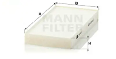 MANN FILTER CU 1811-2 Kabin Filtresi Jeep Cherokee Iıı Kk 2.8 Crd 177hp 03/08- K68033193AA