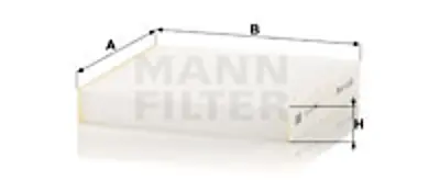 MANN FILTER CU 20 006 Kabin Filtresi Fıat 500 / Nuova 500 150 1.2 69hp 07/07- 52126547