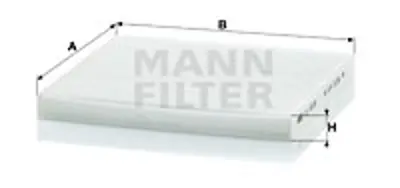 MANN FILTER CU 2035 Polen Fıltresı Toyota Corolla 2003-2007 Verso 2002-2004 Avensıs 2003-2008 8856802030PP