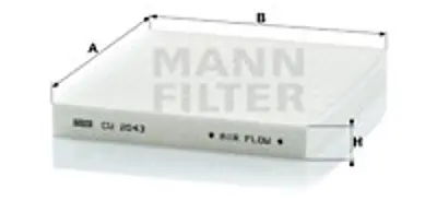 MANN FILTER CU 2043 Polen Fıltresı GJ6A61P11A GS1D61P11