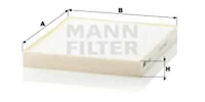 MANN FILTER CU 2227 Kabin Filtresi Dodge Caliber 1.8 16v 150hp 07/06- K05058693AA