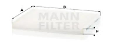 MANN FILTER CU 2243 Hava Filtresi Corsa-D 13cdti 647984 71773192 95528289