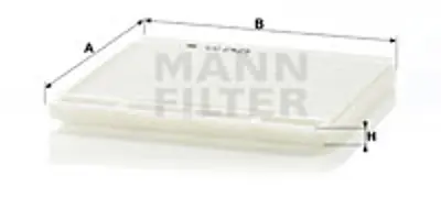 MANN FILTER CU 2425 Kabin Filtresi Renault Scenic I 1.4 16v 95hp 09/99-06/03 7701205280