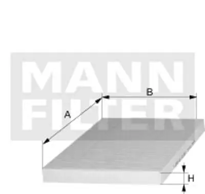 MANN FILTER CUK 23 015-2 Polen Fıltresı Bmw F40 F44 F45 F46 Mını F54 F55 F56 F57 F60 Karbonlu 6835405