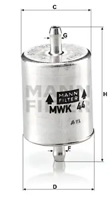 MANN FILTER MWK 44 Fıltre 16142325859