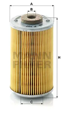 MANN FILTER P 707 x Yakıt Fıltresı Borgward - Daf - Caterpıllar - Claas - Demag - Daf 190605 42522761 5004783 548257 8176950 8701760000 980465700 A3524700092