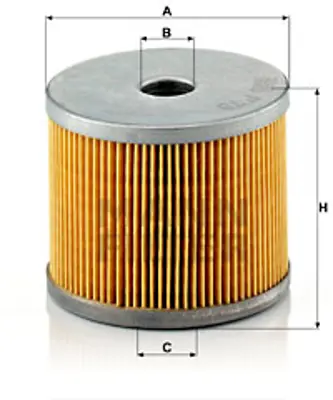 MANN FILTER P 78 x X Yakıt Filtresi Peugeot J9-Serie 2.5 D 72hp 10/82-09/87 190602 5014354 5414362L 5414632 813560 854975700 8549757000