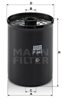 MANN FILTER P 945 x Yakıt Fıltresı Cıtroen 1906E2 1930277 4785391 7701028181 7711502907 95583693 9939229 D8NN9176AA LBU5319 WJN100650